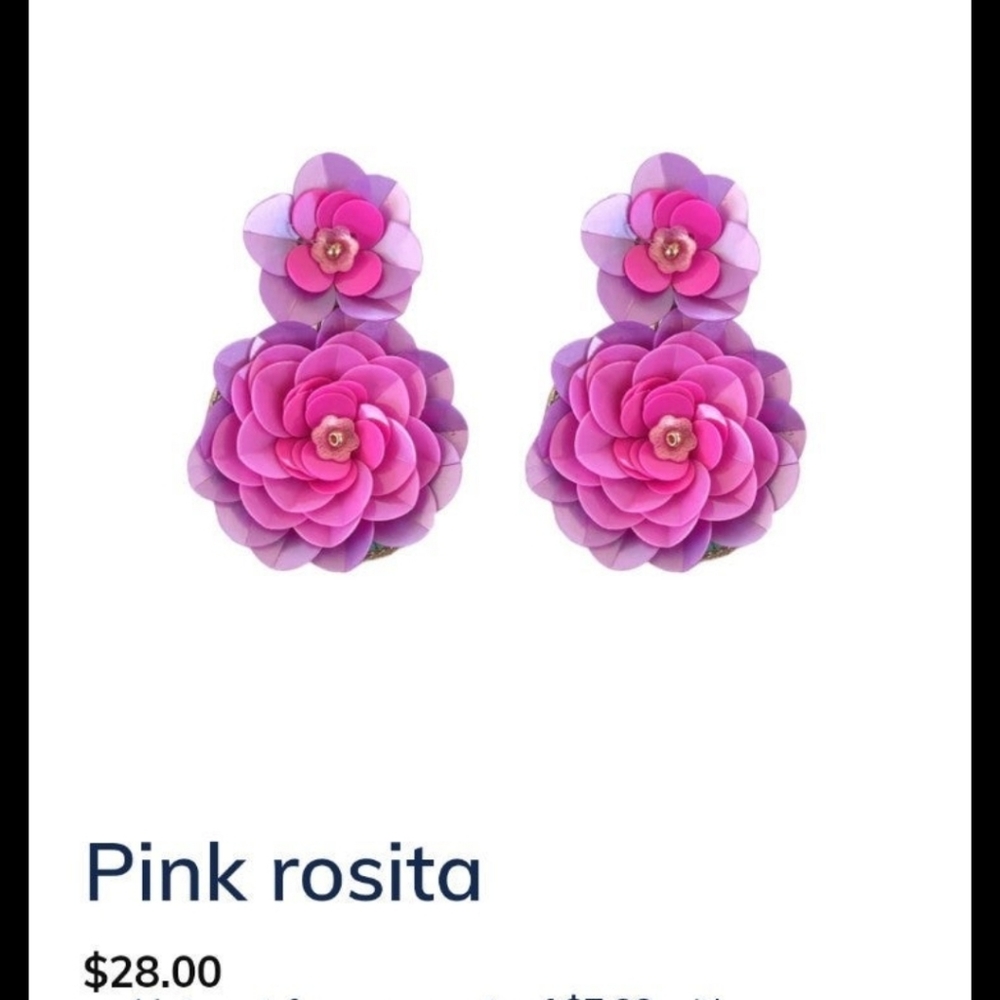 Treasure Jewels Pink Rosita Earrings